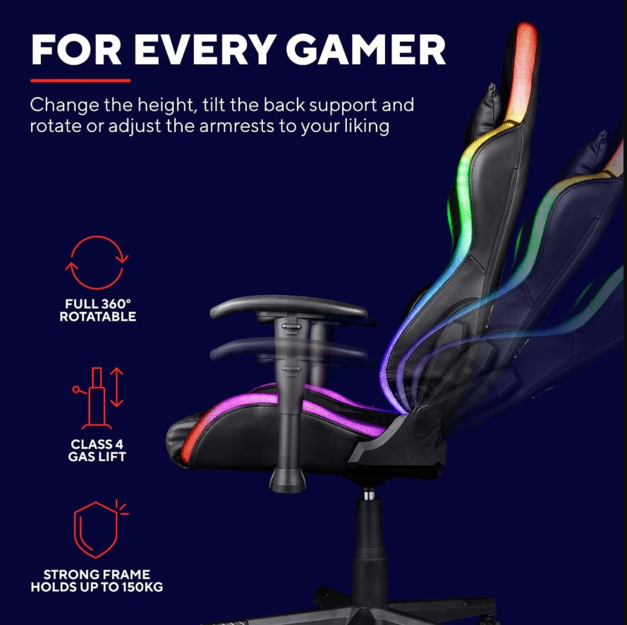 GXT 716 Rizza RGB LED Chair