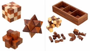 Handcrafted Wooden Puzzles With Box